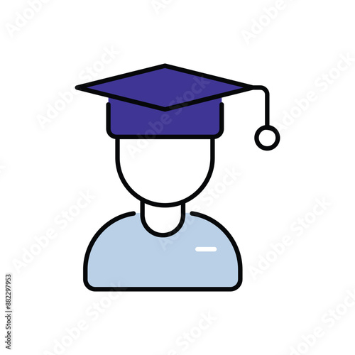 Student icon design with white background stock illustration