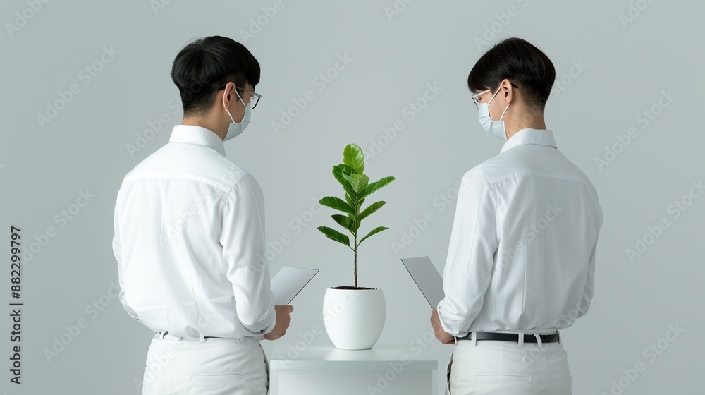 Group of business people in a strategy meeting, reflecting the synergy of teamwork, ethics, and environmental considerations in building a successful and responsible company Illustration, Image, , Group of business people in a strategy meeting, reflecting the synergy of teamwork, ethics, and environmental considerations in building a successful and responsible company Illustration, Image, ,