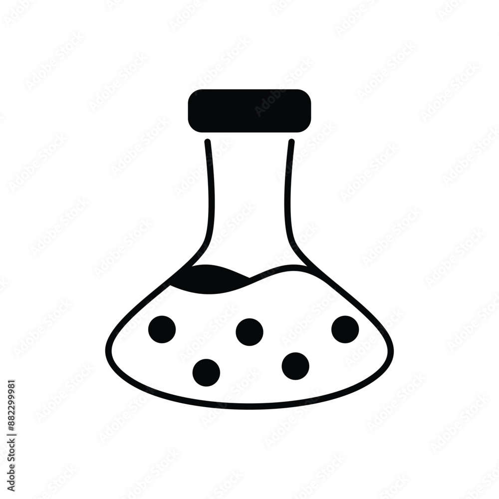 Flask icon design with white background stock illustration Flask icon design with white background stock illustration