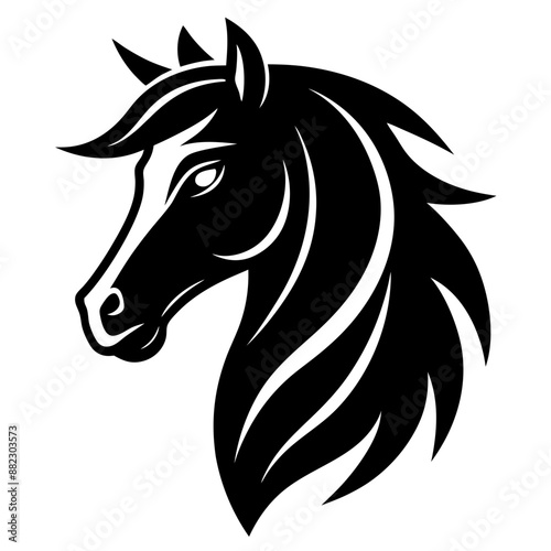 Horse head silhouette vector illustration