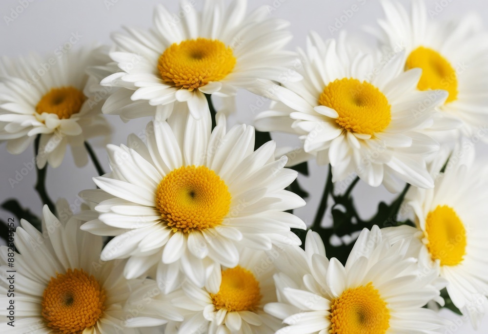 Fototapeta premium pattern summer flowers nature spring border yellow white flower daisy chrysanthemum background chrysanthemums