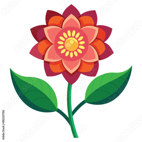 Flower vector illustration decorative natural design elements