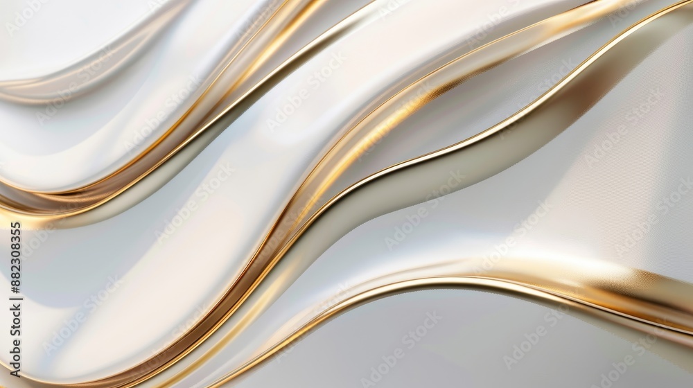 Obraz premium Clean white background with subtle gold lines