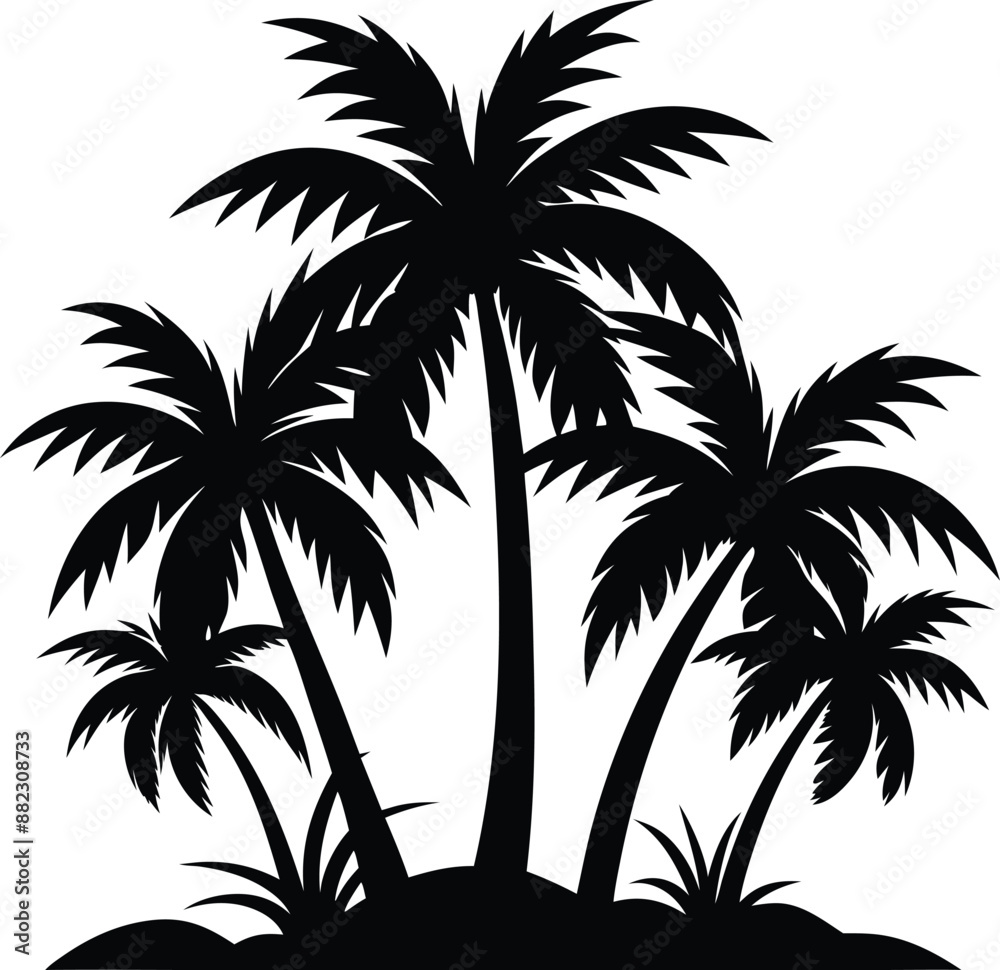 Fototapeta premium Palm tree vector illustration