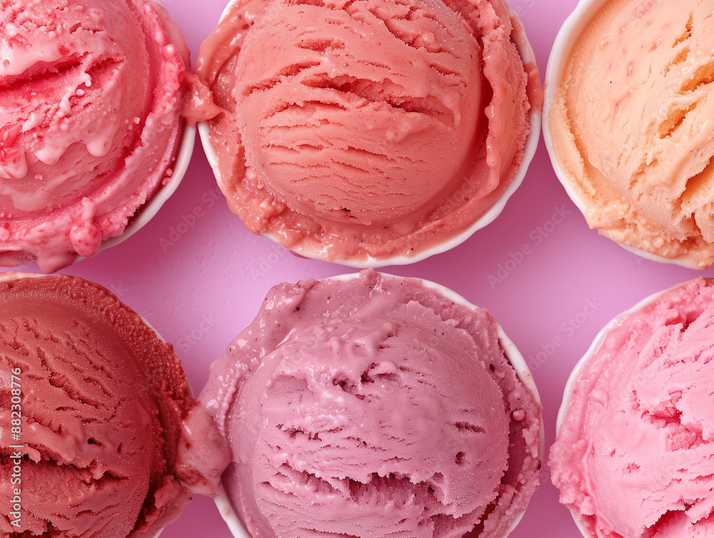 Assortment of Ice Cream Flavors Assortment of Ice Cream Flavors