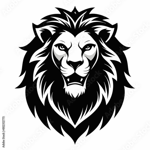 Modern lion angry head vector