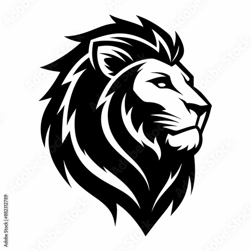 Modern lion angry head vector