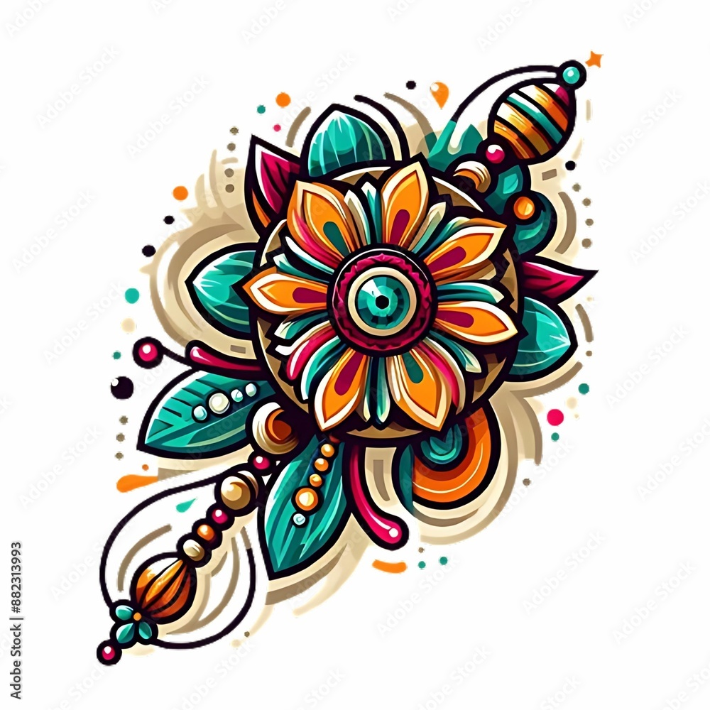 Indian traditional Event Raksha Bandhan Digital Rakhi Sticker Indian traditional Event Raksha Bandhan Digital Rakhi Sticker