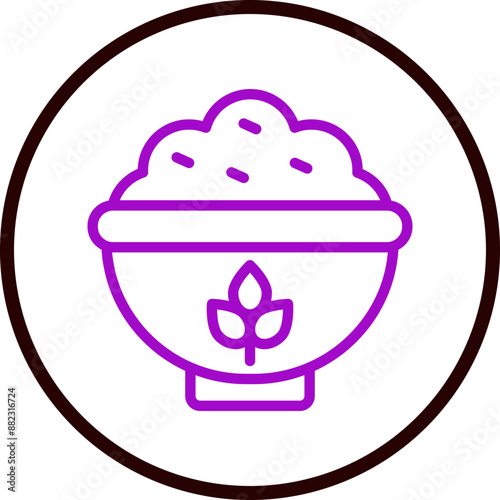 Oats Vector Line Purple Circle Black