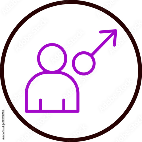 Male Vector Line Purple Circle Black
