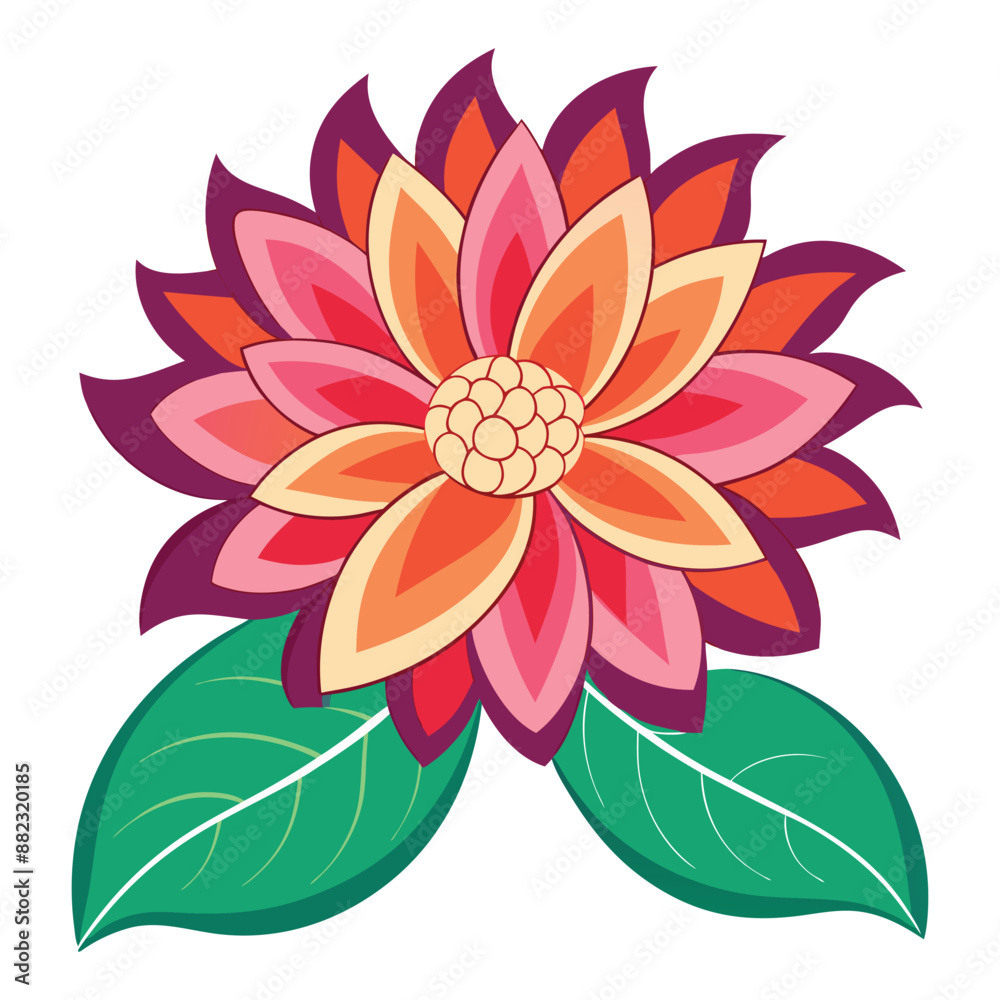 Fototapeta premium Flower vector illustration decorative natural design elements