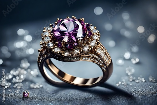 Elegant jewelry ring with jewel stones.