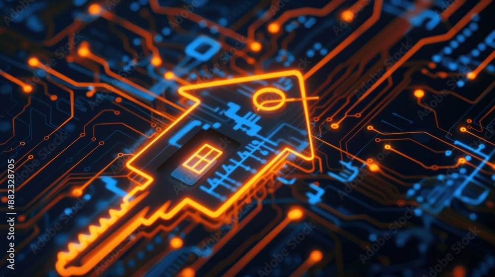 Home Key on Circuit Board Home Key on Circuit Board