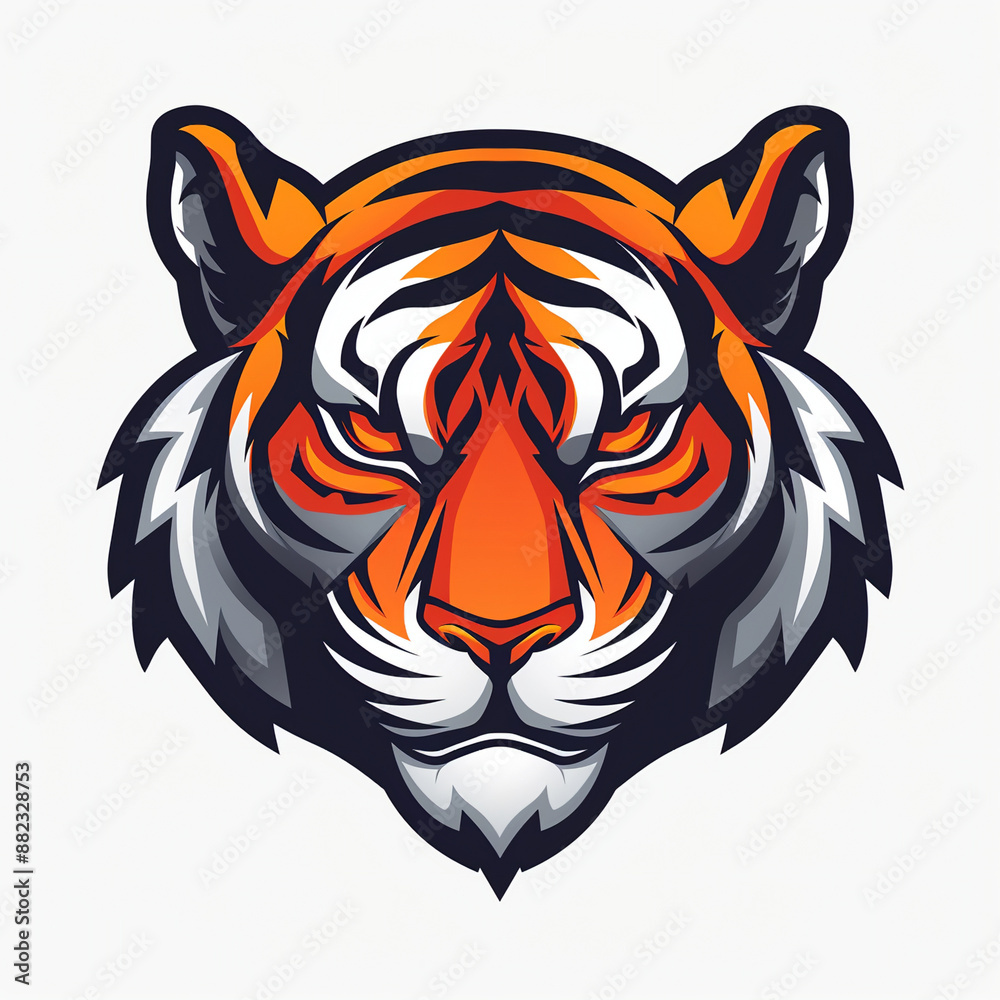 Tiger mascot sport logo design, tiger head Tiger mascot sport logo design, tiger head