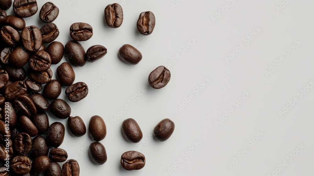 Obraz premium coffee beans on a white background