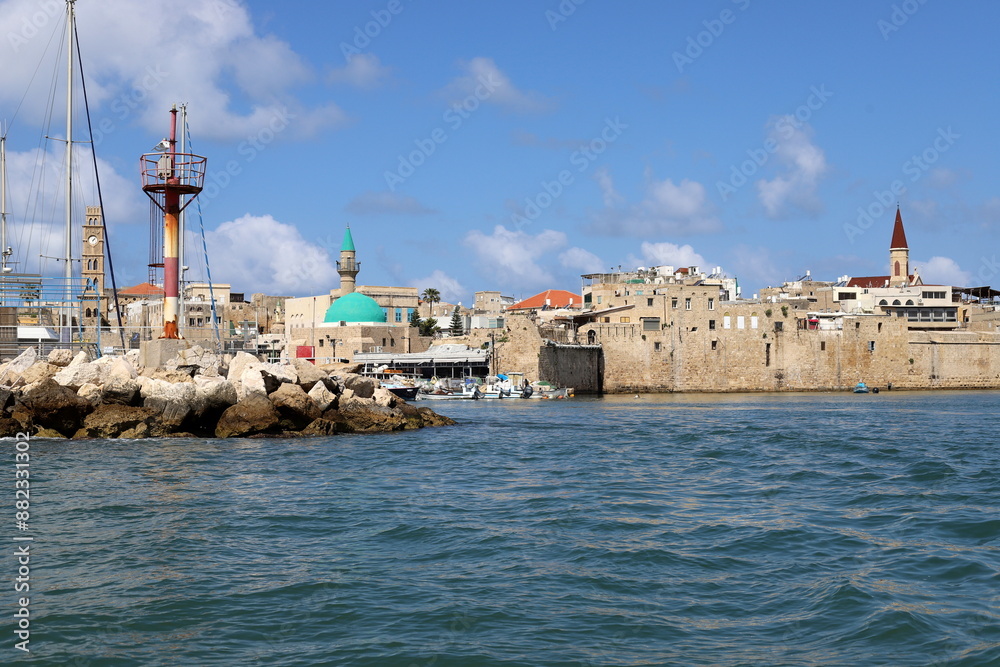 Akko Israel 05/26/1924. An ancient port city on the shores of the Mediterranean Sea in northern Israel. Akko Israel 05/26/1924. An ancient port city on the shores of the Mediterranean Sea in northern Israel.