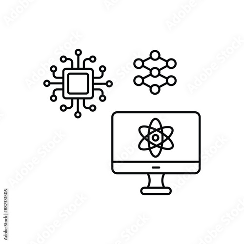 Quantum Computing vector icon