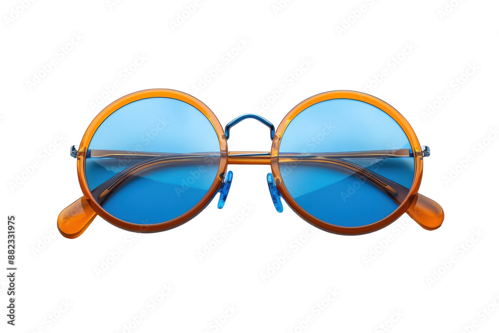 Fototapeta premium Elegant Oversized Round Sunglasses Isolated on Transparent Background