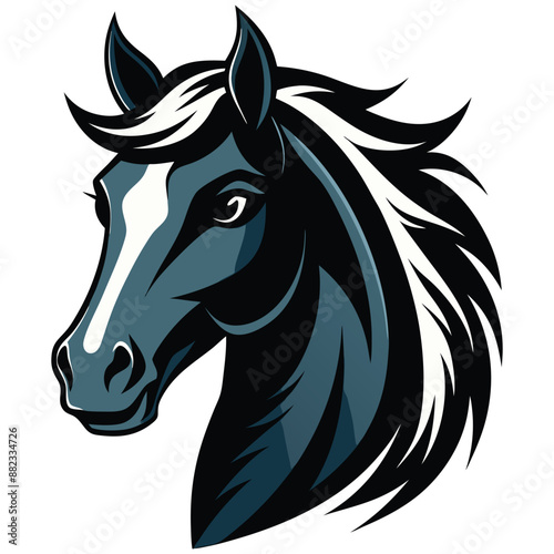 Stunning Horse Head Vector Illustration © Fariha's Design