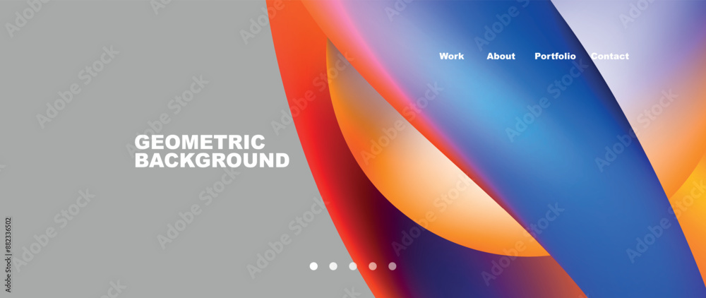 Web page design with geometric elements - circle and wave. Techno art concept. Vector Illustration For Wallpaper, Banner, Background, Card, Book Illustration, landing page Web page design with geometric elements - circle and wave. Techno art concept. Vector Illustration For Wallpaper, Banner, Background, Card, Book Illustration, landing page