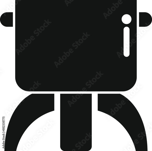 Electric fondue pot icon in glyph style, suitable for any project about food, kitchenware or cooking