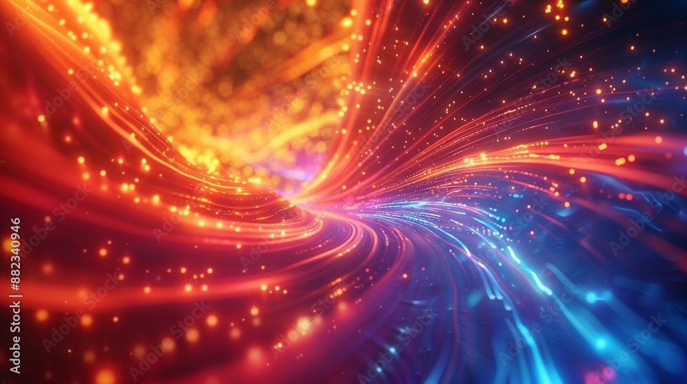 Fototapeta premium Abstract 3D background with colorful swirl