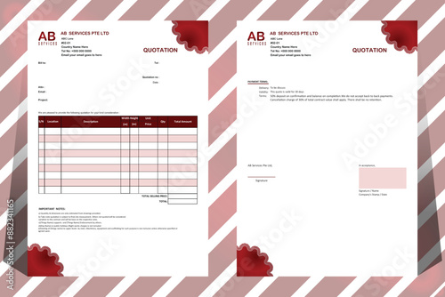 Professional Quotation Design In A4 Size Template
