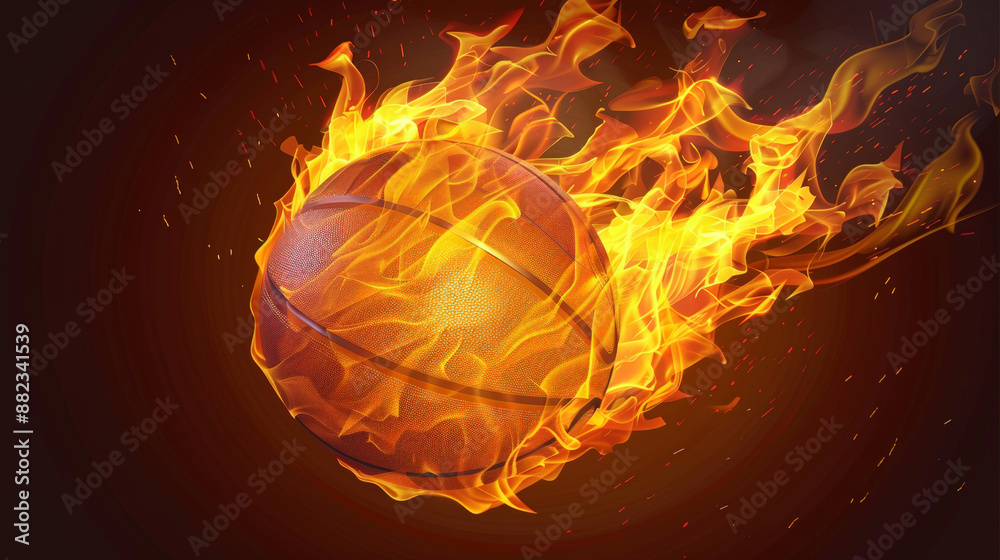 basketball ball on fire isolated basketball ball on fire isolated
