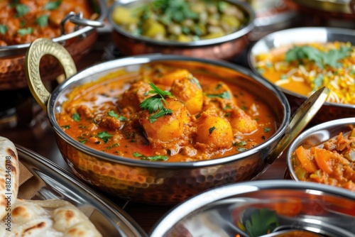 Aromatic Delight: Indian Curry with Assorted Indian Dishes