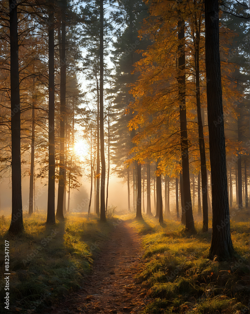 Fototapeta premium Herbst im Wald