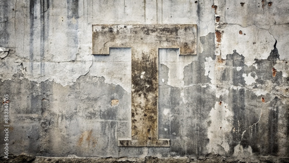 White and gray color of the grunge cement wall to the bottom of the vintage of t, generative IA White and gray color of the grunge cement wall to the bottom of the vintage of t, generative IA