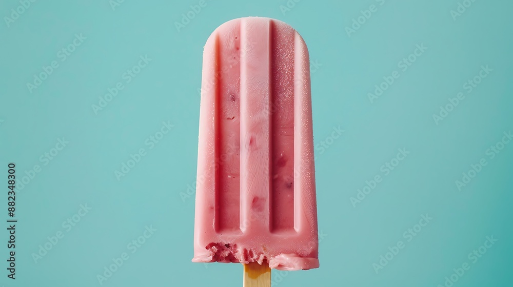 Ice popsicle ice cream rust and cyan background Ice popsicle ice cream rust and cyan background
