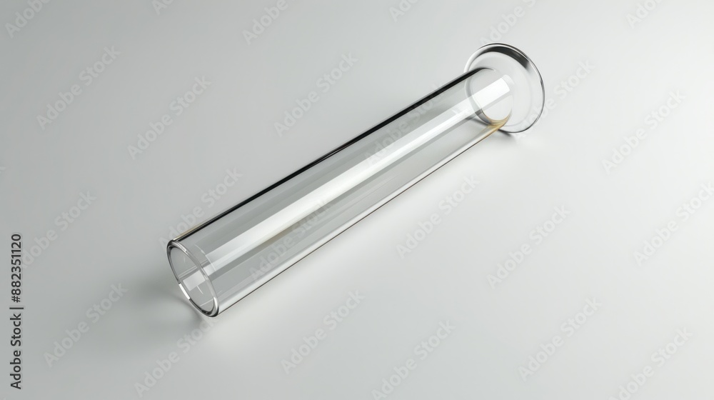 3D render of an empty test tube isolated on a white background 3D render of an empty test tube isolated on a white background
