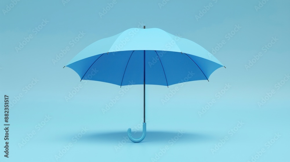 3D rendered blue umbrella stand 3D rendered blue umbrella stand