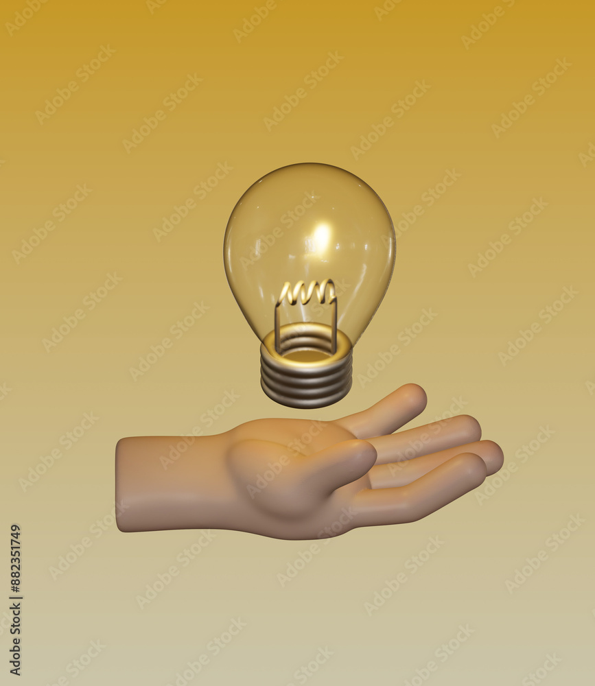 Hand full of ideas 3D model. Smart ideas for business and creativity. Hand holding lightbulb. Hand full of ideas 3D model. Smart ideas for business and creativity. Hand holding lightbulb.