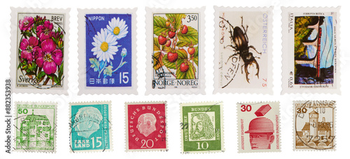 Stamps post collection - Ready to use Premium PNG Cutout Isolated image