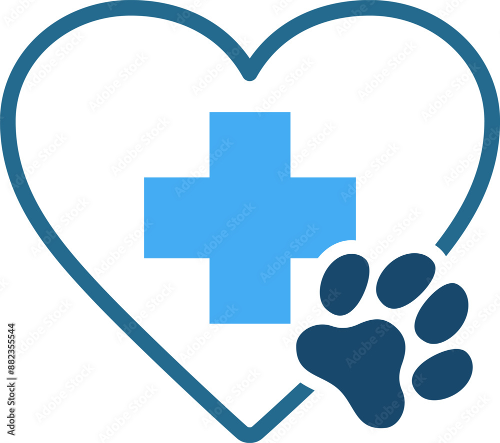 Fototapeta premium 動物病院のロゴマーク（animal hospital logo）