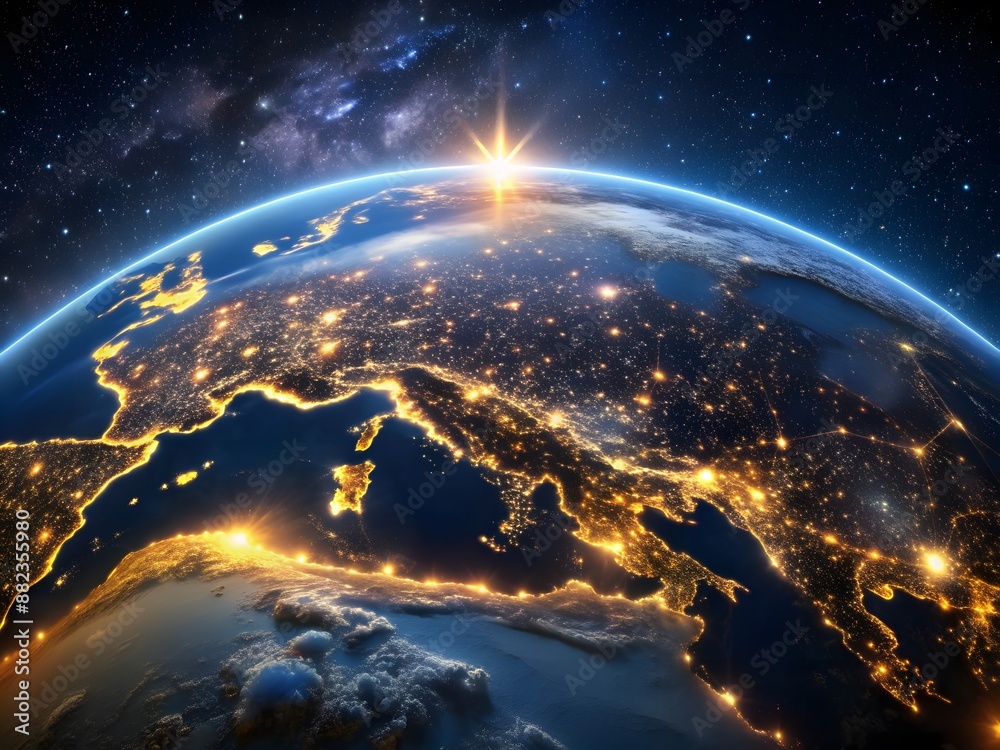 Obraz premium A view of the Earth from space