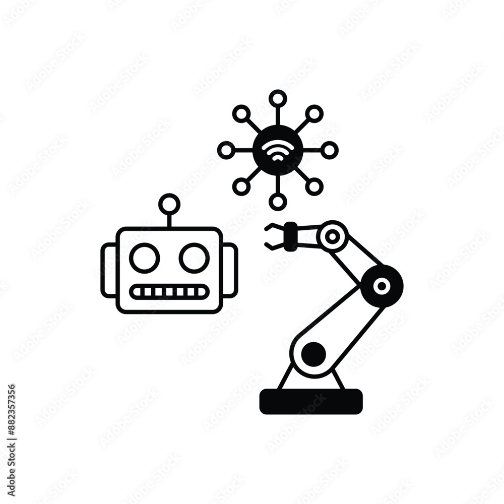 Autonomous Robots vector icon Autonomous Robots vector icon