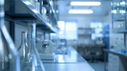 Blurred background depicting a scientific research laboratory