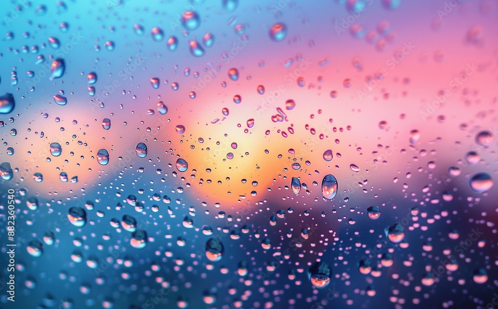 Water Droplets on blue and green background. Created with Generative AI Water Droplets on blue and green background. Created with Generative AI