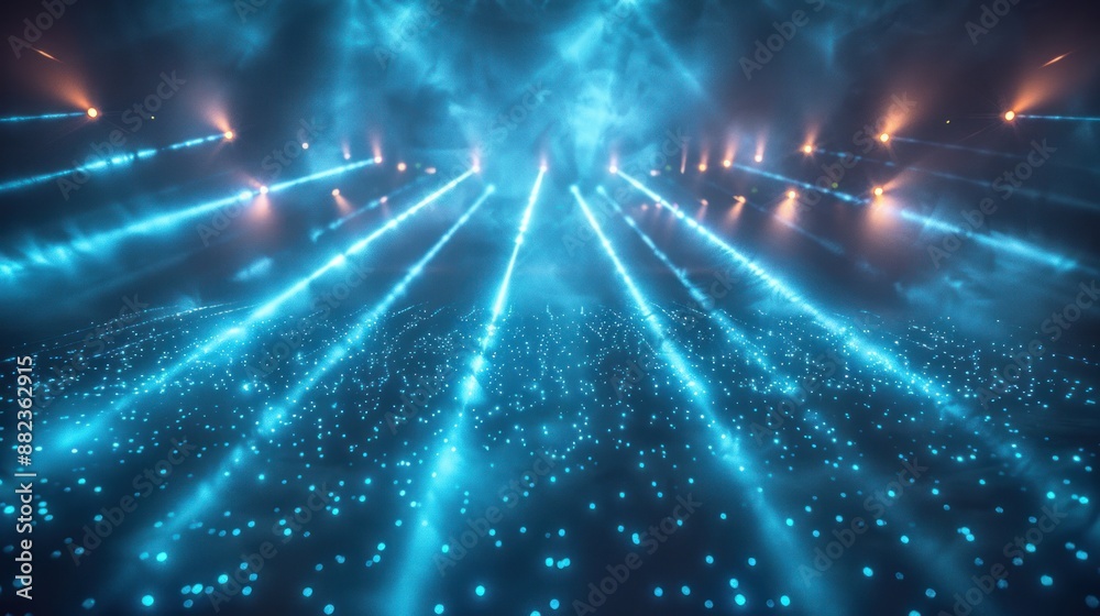 Abstract Blue Light Rays Abstract Blue Light Rays