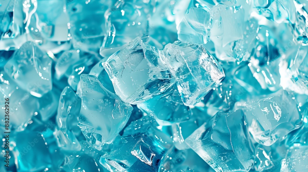 A cool aquamarine background featuring ice cubes and cracked blue ice glass, creating a refreshing visual effect.
A cool aquamarine background featuring ice cubes and cracked blue ice glass, creating a refreshing visual effect.