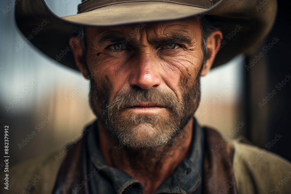 Cowboy image. History of america. History of cowboys, first ranch. Farmer Australia. Portrait of a cowboy. Cowboy image. History of america. History of cowboys, first ranch. Farmer Australia. Portrait of a cowboy.