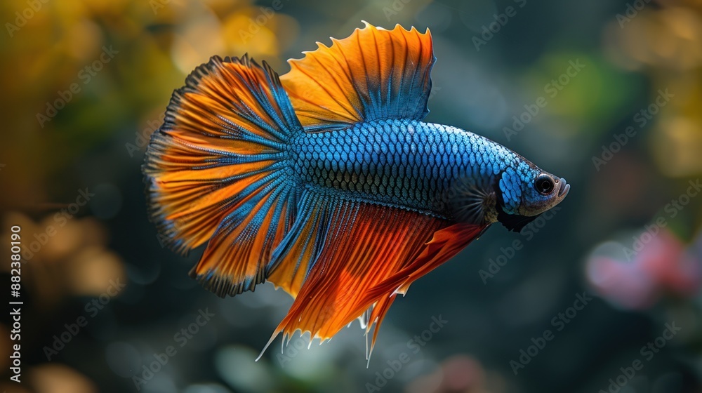 Colorful Betta Fish with Vibrant Fins Colorful Betta Fish with Vibrant Fins