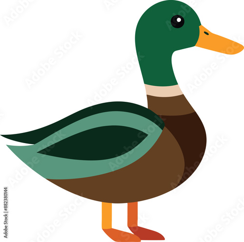 Cute duck vector clipart for printable digital graphics and designs.






