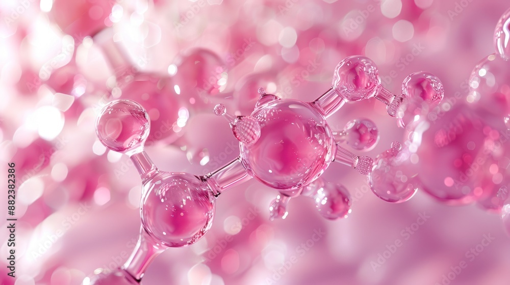 Abstract Pink Molecular Structure Abstract Pink Molecular Structure