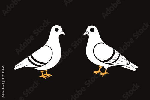 A pigeon dove bird vector illustration.