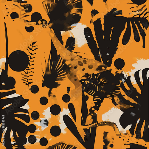 Seamless patterns featuring dinosaurs in various styles, from Cambrian to Jurassic periods. Designs include striped, camouflaged, and playful motifs. Ideal for textiles, wallpapers, and creative proje