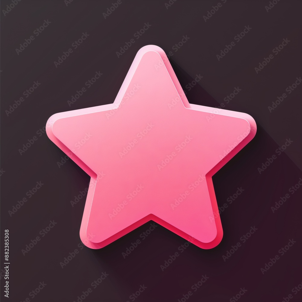 3D pink star icon app logo design UI element illustration 3D pink star icon app logo design UI element illustration